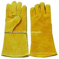 14′′welding Gloves with Kevlar Stitching, Cow Leather Welding Gloves Supplier, Welding Gloves Manufacturer, Leather Working Gloves for Welder Use